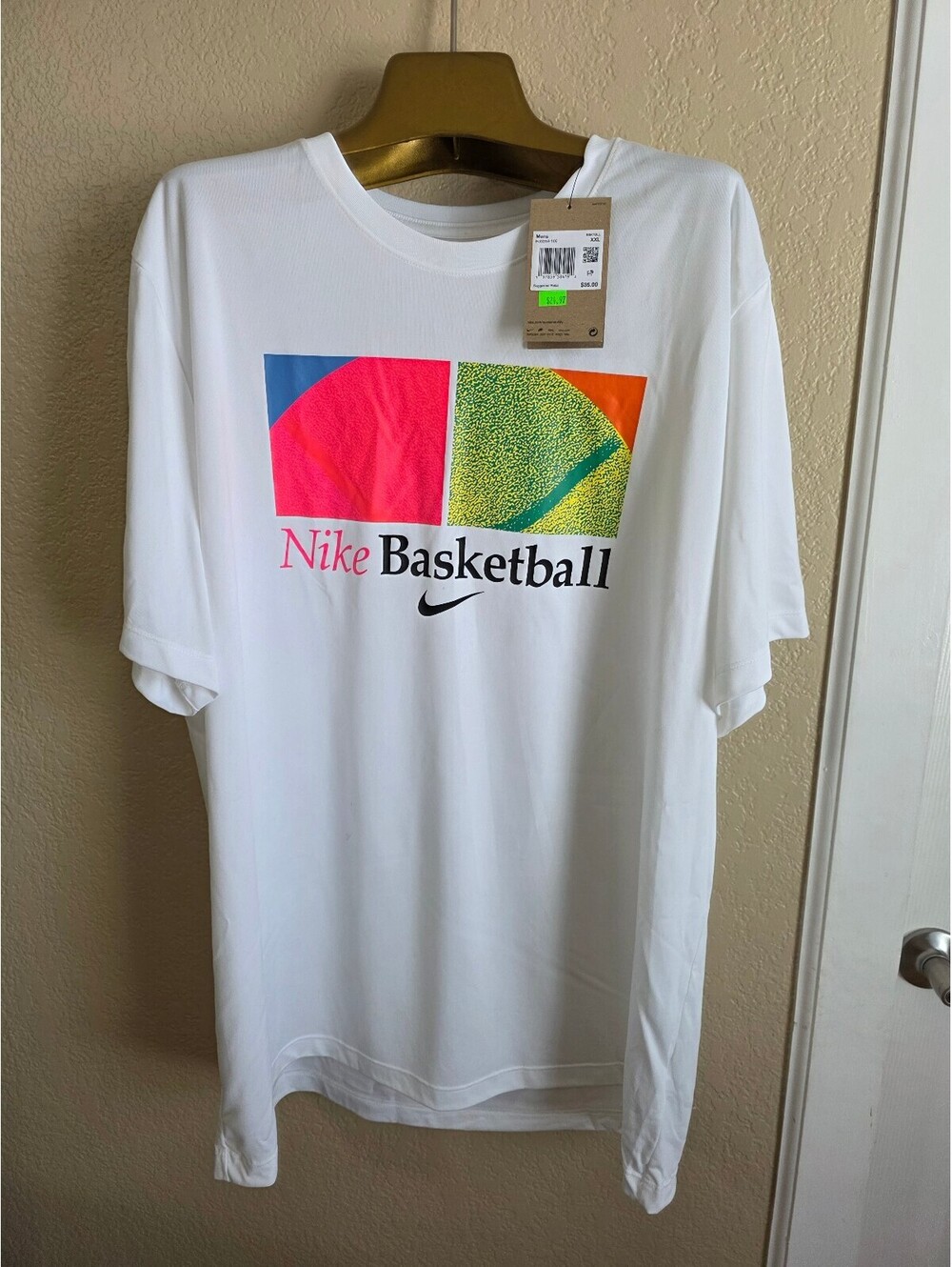 Nike Basketball The Nike Tee Dri-FIT Men's XXL White Graphic T-Shirt